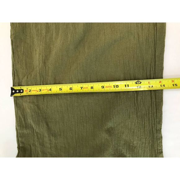 Women's Overall Jumpsuit Bib Trouser Wide Leg 100% Cotton Olive Green Size 5xl - Picture 9 of 10